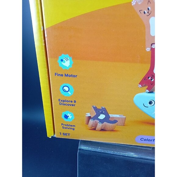 Wooden Balance The Cat Game By Gigglescape 23 Pieces Fish Base Ages 3+ - Picture 6 of 7